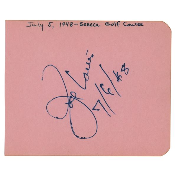 Joe Louis Signature