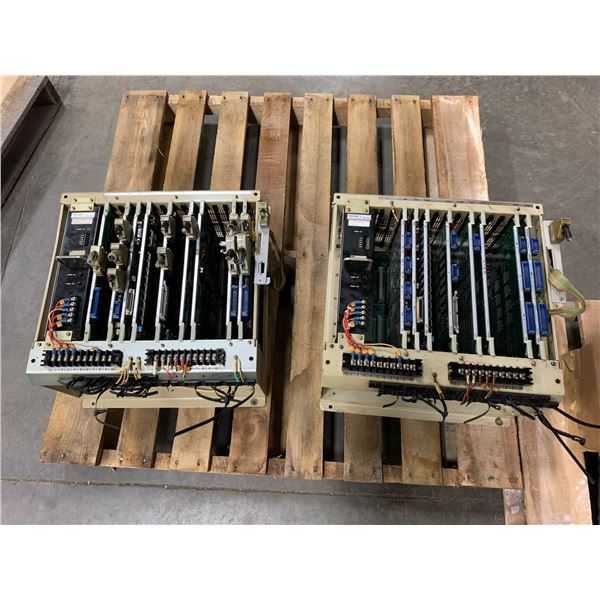 (2) Mitsubishi #Meldas-YT2C & Meldas-YT2B Racks with Boards & Power Supply