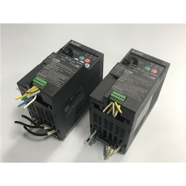 Lot of (2) Mitsubishi #FR-E710W-015-NA Inverter