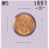 Image 1 : 1887-S $5 Liberty Head Half Eagle Gold Coin