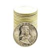 Image 1 : Roll of (20) Brilliant Uncirculated 1963-D Franklin Half Dollar Coins