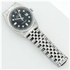 Image 6 : Rolex Men's Stainless Black Diamond Datejust Wristwatch Oyster Perpetual