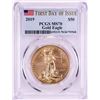 Image 1 : 2019 $50 American Gold Eagle Coin PCGS MS70 First Day of Issue