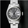 Image 2 : Rolex Ladies Stainless Steel Slate Grey Oyster Datejust Wristwatch