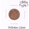 Image 1 : 1886 Type 1 Indian Head Cent Coin