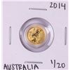 Image 1 : 2014 Australia $5 Lunar Year of the Horse 1/20 Oz Gold Coin