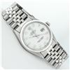 Image 3 : Rolex Men's Stainless Mother Of Pearl Diamond Datejust Wristwatch