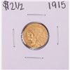 Image 1 : 1915 $2 1/2 Indian Head Quarter Eagle Gold Coin
