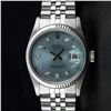 Image 2 : Rolex Men's Stainless Steel Ice Blue Diamond Oyster Perpetual Datejust Wristwatch