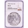 Image 1 : 1986 $1 American Silver Eagle Coin NGC MS69