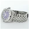 Image 5 : Rolex Mens Stainless Steel Blue Vignette Diamond & Sapphire Datejust Wristwatch