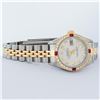 Image 8 : Rolex Ladies Two Tone Silver Diamond & Ruby Oyster Perpetual Datejust Wristwatch