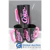 Image 5 : (2) Coca Cola Tin Trays & (3) Plastic Coca Cola Drinking Cups w/ Handles