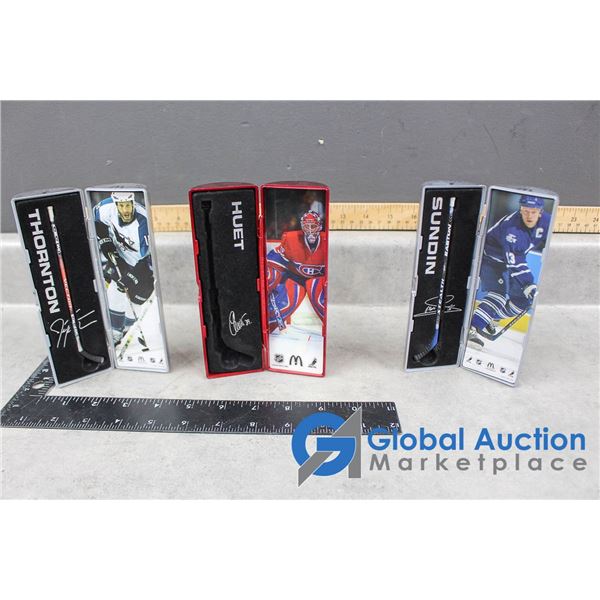 (3) McDonald's NHL Star Sticks - One Hockey Stick Missing