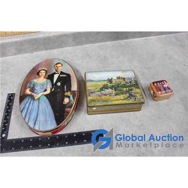 Vintage Carr & Co. Biscuit Tin & Edward Sharp & Sons Confectionary Tin; Nsync Scented Candle Tin