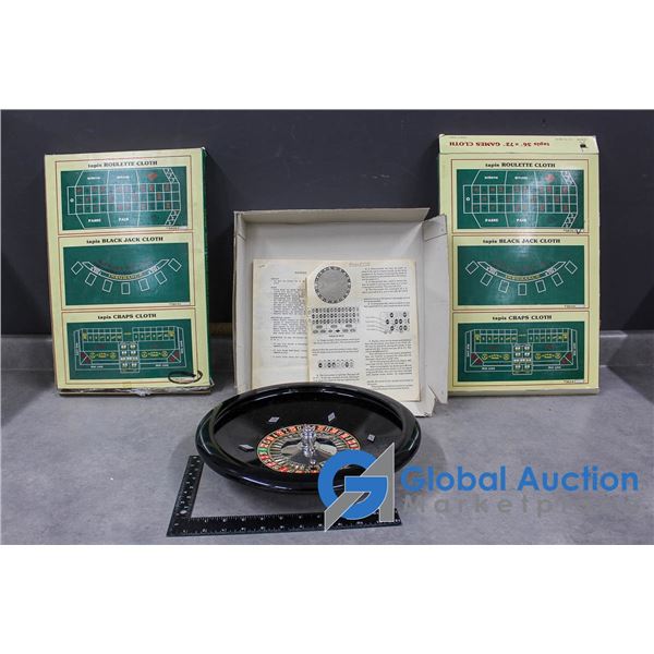 Roulette Table; Roulet Cloth & Craps Cloth