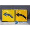 Image 1 : (2) Curve Ahead Road Signs