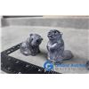 Image 3 : (4) Miniature Animals - Beaver, Squirrel, Bear, Hawk (Missing Beak)