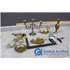 Brass Items, Table Candelabra, Miniature Kitchen Set