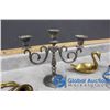 Image 6 : Brass Items, Table Candelabra, Miniature Kitchen Set