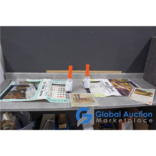 Collection of Vintage Advertising Wall Calendars