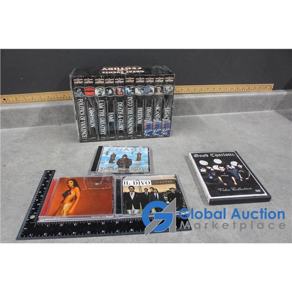 The Great Events of Our Century Video Set, Good Charlotte Video Collection & (3) CDs