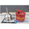 Image 1 : Vintage Tin Gas Can & Funnel