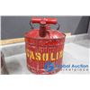 Image 2 : Vintage Tin Gas Can & Funnel