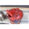 Image 3 : Vintage Tin Gas Can & Funnel