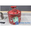 Image 4 : Vintage Tin Gas Can & Funnel