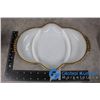 Image 2 : Fire King Segmented Plate, Deviled Egg Milk Glass Plate, Corningware Mug