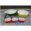 Image 1 : (3) Pyrex Refrigerator Dishes & Large Mixing Bowls