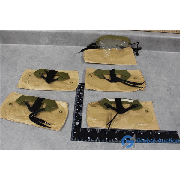 (5) Vintage Canadian Military Goggles