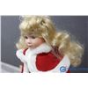 Image 3 : Porcelain Doll w/Stand & Red Travellers Cloak