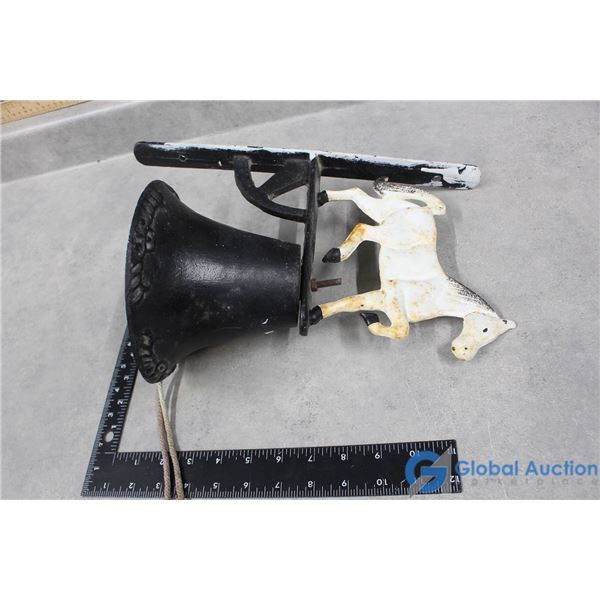 Cast Iron Wall Mounted Horse Bell