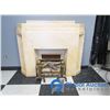 Image 1 : Antique Chalk Fireplace w/Insert