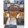 Image 10 : Wooden Table w/Leaf & (5) Chairs