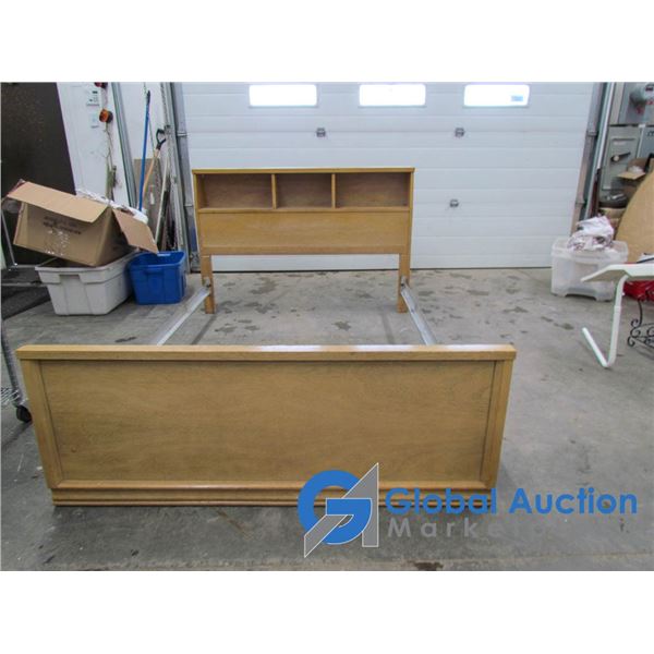 Wooden Headboard/Footboard & Metal Side Rails