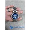 Image 3 : Fossil Blue Quartz Wristwatch - New Battery, Working