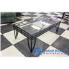 Image 2 : ** Black Metal Glass Top Coffee Table