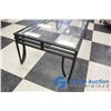 Image 3 : ** Black Metal Glass Top Coffee Table