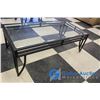 Image 6 : ** Black Metal Glass Top Coffee Table