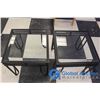 Image 2 : **(2) Black Metal Glass Top End Table - BID PRICE x2