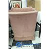 Image 7 : **Vintage Pink Swivel Rocker Chair
