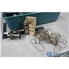 Image 2 : Vintage Fishing Reels, Chain, & Storage Box