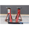 Image 2 : Pair of Adjustable Height Axle Stands