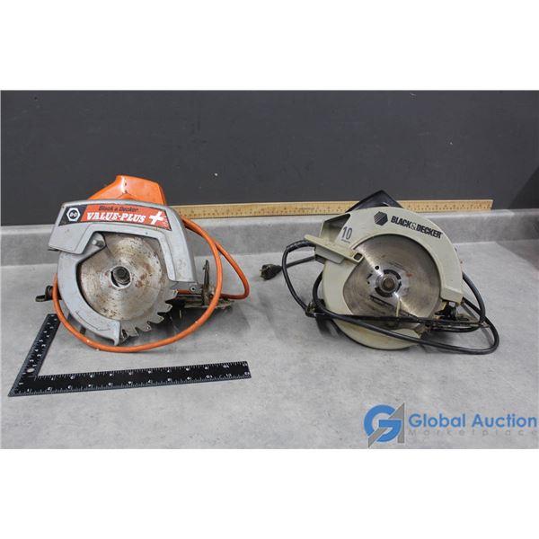 (2) Black & Decker Corded Circular Saws - Working