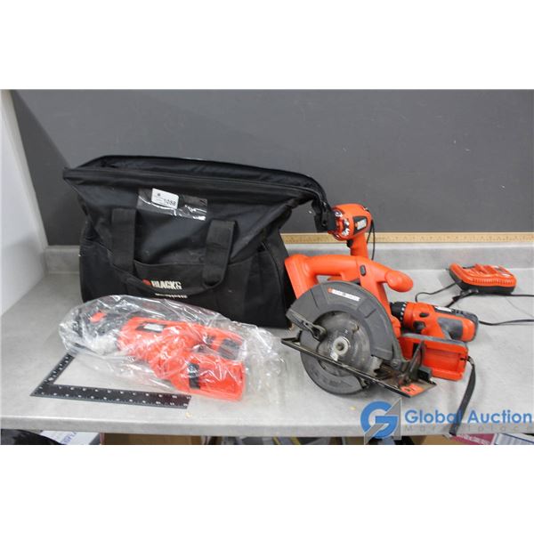 Black & Decker 18V Cordless Tool Set w/Carrying Bag