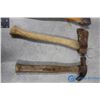 Image 3 : (2) Wood Handled Hatchets, Hammer, & Unused Handle