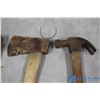 Image 4 : (2) Wood Handled Hatchets, Hammer, & Unused Handle